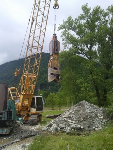 Foration Benoto dans les alluvions (Saint Pierre de Mésage, 2012)