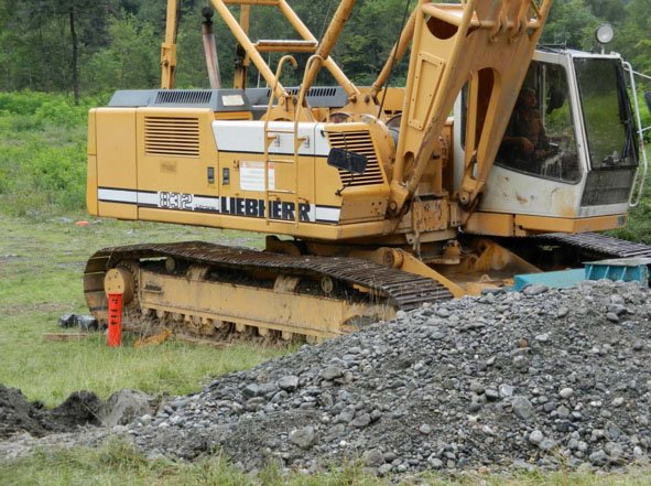 Grue à câbles type Liebherr